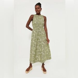 TUCKERNUCK Green Bergamot Floral Walker Midi Dress NWT